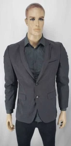 HUGO BOSS men's black blazer size 44 regular Men's black striped blazer size 44 - Picture 1 of 12