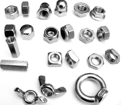 Muttern Edelstahl Hutmutter VA Flügelmutter Langmutter A2 Vierkantmutter  - Bild 1 von 2