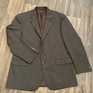 Brooks Brothers 346 Blazer Mens 44R Brown Stretch Wool Sport Coat Button Up - Picture 1 of 10