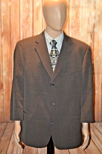 Hugo Boss Men Brown Wool 3 Front Button Sports Coat Sz 48R - Picture 1 of 12