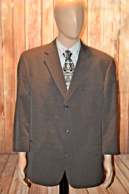Hugo Boss Men Brown Wool 3 Front Button Sports Coat Sz 48R - Image 1 of 4