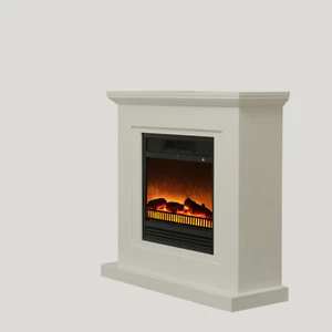 Albero Möbel Kaminfeuer,  Elektrokamin Mykonos, Standkamin in Brillantweiß - Bild 1 von 5