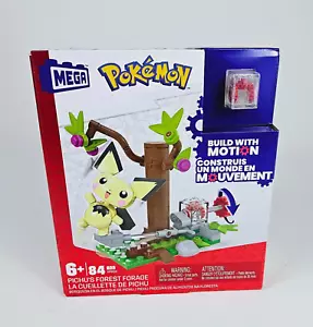 Pokemon Pichu's Forest Forage Mattel Mega Blok Set Build with Motion 84pc New - Picture 1 of 11
