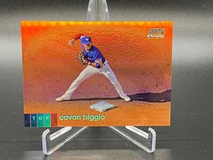 2020 Stadium Club Chrome CAVAN BIGGIO ORANGE REFRACTOR 18/25 BLUE JAYS #264 - Picture 1 of 1