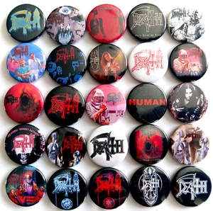 DEATH Button Badges Pins Scream Bloody Gore Leprosy Human Symbolic Lot of 25 - Imagen 1 de 1