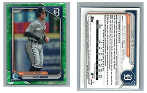 2024 BOWMAN CHROME PROSPECT LUNAR GLOW REFRACTOR BCP-5 JACE JUNG TIGERS - Picture 1 of 1