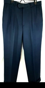 NUOVO pantalone uomo PAUL FREDRICK pantalone plissettato davanti poliestere 36x42 - Foto 1 di 5