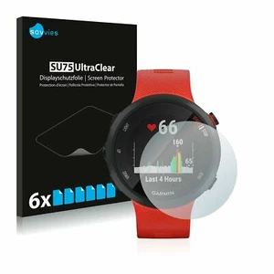 Garmin Forerunner 45 Smart Watch, 6x Transparent ULTRA Clear Screen Protector - Picture 1 of 7