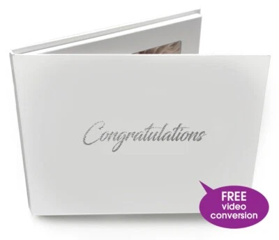 Video Book, 7” IPS Hard Back. 4GB memory. 'Congratulations' Silver Foil On Cover - Image 1 of 4