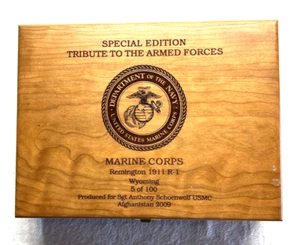 USMC Remington 1911 R-1 Display Case Limited Edition WY 5 of 100 Dedicated READ - Picture 1 of 15