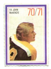 1970-71 Esso Power Player Johnny McKenzie Stamp Boston Bruins