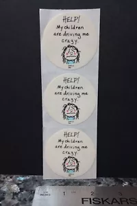 Vintage Stickers Glossy RPP INC Humor Sticker Strip VTG 80s RARE - Picture 1 of 7