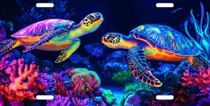 Sea Turtle License Plate Save The Turtles Beautiful Colors - Picture 1 of 1