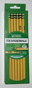 Ticonderoga Premium Wood Pencils, Unsharpened #2 Lead, Yellow, 24 Count - Picture 1 of 6