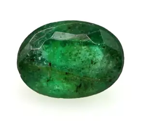 Piedra preciosa de Zambia corte ovalado suelta esmeralda verde natural certificada de 0,35 quilates sin tratar - Imagen 1 de 11