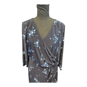 Ralph Lauren Navy/White Flowers V-Neck Sheath Dress Women’s Size 16 NWT $109 - Picture 1 of 9