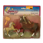 New Sealed 1997 Breyer Dapples Mare & Foal Toy Horse With Brush 97132 Nos