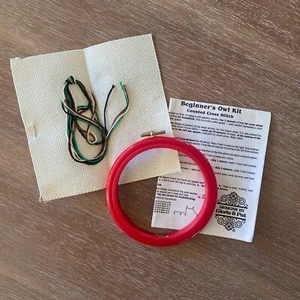 Vintage 1989 Mini Eule Anfänger Kreuzstich Set von Gloria & Pat | offene Verpackung - Bild 1 von 2