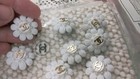 Chanel Button 22 mm France metal/ faux pearl white