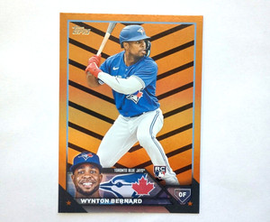 2023 Topps Update Wynton Bernard US293 Rookie Orange & Black Foil RC Halloween