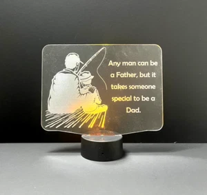 Mensaje Grabado Día del Padre Hijos Grande Personalizable L.E.D. Expositor de letreros - Imagen 1 de 5