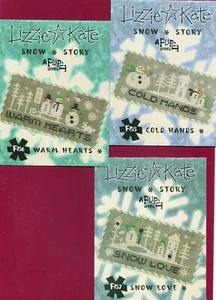 LIZZIE KATE FLIP IT SERIES "SNOW STORY" CROSS STITCH COMPLETE CHART SET (2015) - Picture 1 of 1