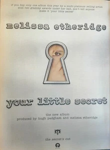 melissa etheridge "your little secret" print AD from a 1995 magazine - Picture 1 of 1