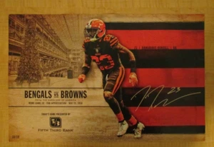2018 Cleveland Browns vs Cincinnati Bengals 11x17 Spieltag Poster + Dienstpläne - Bild 1 von 2