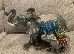 MAHARAJA ELEFANT Keksdose Keramik Waterford Weihnachten Santa - Beschädigung siehe Info - Bild 1 von 22