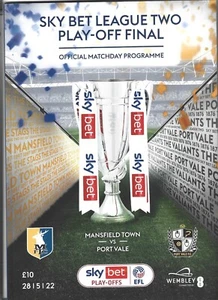 MANSFIELD TOWN V PORT VALE 28/5/2022 League 2 play off final PROGRAMME - Picture 1 of 1