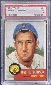 1953 Topps #72 Fred Hutchinson - Set Break! PSA 5 SP - Picture 1 of 2