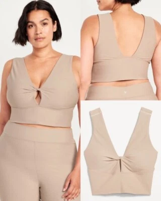 Old Navy Women’s Light Support PowerSoft Twist Longline Sports Bra Size 2X Plus - Image 1 of 4