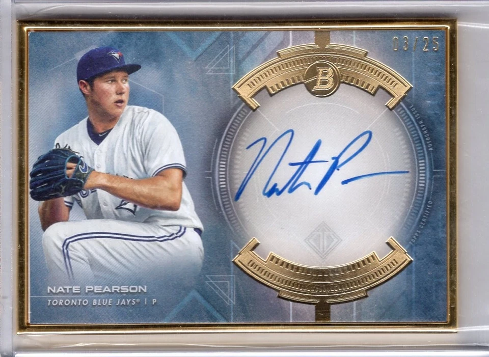 2020 Bowman Transcendent Auto NATE PEARSON Gold Framed AUTOGRAPH 03/25 Blue Jays - Image 1 of 1