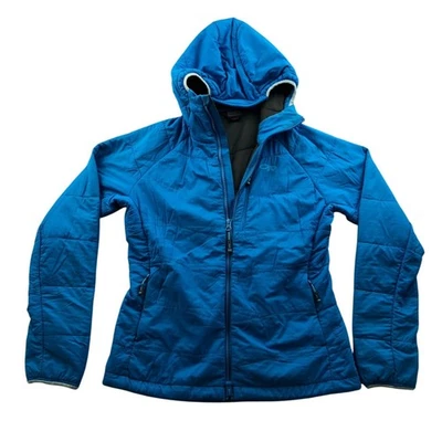 Chaqueta con capucha para mujer Outdoor Research con capa superior - Polartec Alpha - gris/azul Foto 1 de 4