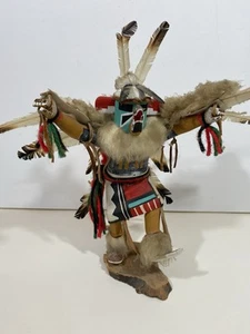 Signed LARGO Eagle Dancer Hopi Kachina Doll Sculpture - Picture 1 of 4