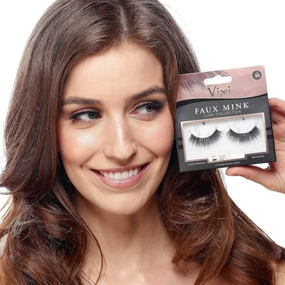 Vixi Reusable False Eyelashes Vegan Lashes Wispy Natural Dramatic including Glue