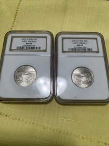 2005 P&D West Virginia Statehood Quarter Dollar Coin Set - Picture 1 of 4