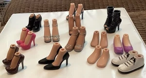 Lot Of 13 Pairs Mixed Bratz Doll Shoes Heels Boots Feet - Picture 1 of 5