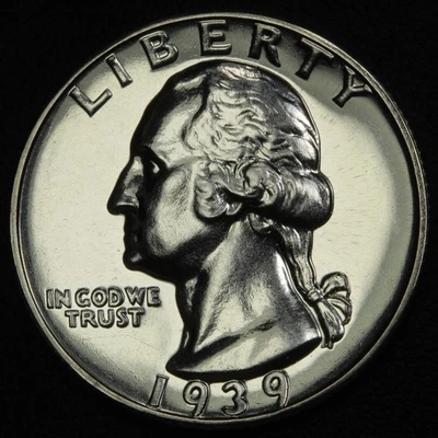 1939 Proof George Washington Silver Quarter 25C (GORGEOUS PR) - Image 1 of 4