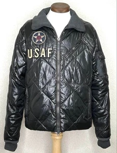 AVIREX Quilted Jacket Black Shovel GPZ Harley Ninja Men's size M - Picture 1 of 7