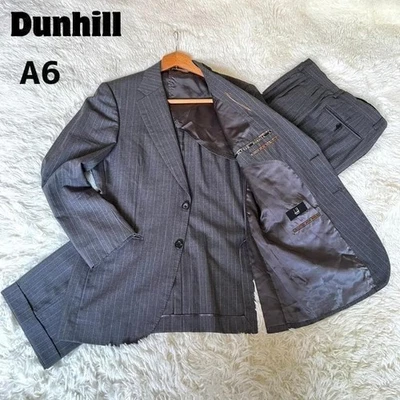 Dunhill Traje de Negocios Configuración Gris Rayas L Talla A6 Foto 1 de 4