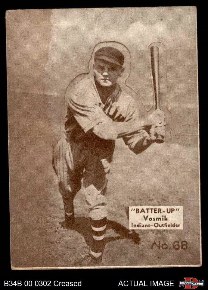 1934 Batter Up #68 Joe Vosmik  RC  2 - GOOD - Image 1 of 1