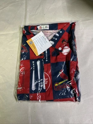 ST. LOUIS CARDINALS Men's Adult ALL OVER PRINT Button SHIRT COCA-COLA XL NWT - Image 1 of 2