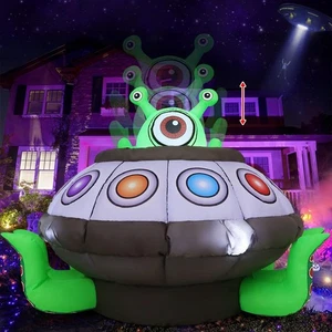5,2 Fuß Halloween Schlauchboote Animierte Alien Dekorationen Explosion Garten mit Spa... - Bild 1 von 6