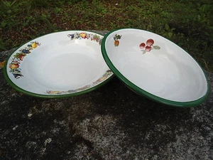 PLAT OU ASSIETTE+ COUPELLE EMAILLES NEUFS EMAIL VERITABLE 800°C FAB ALIMENTAIRES - Imagen 1 de 6