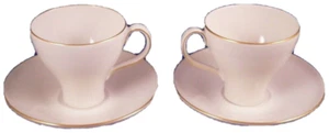 2 Vintage KPM Berlin Porcelain Crocus Cup & Saucer Porzellan Krokus Service Set - Picture 1 of 10