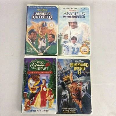 Disney VHS Lot Beauty Beast Enchanted Christmas Homeward Bound II Angels Endzone - Imagem 1 de 4