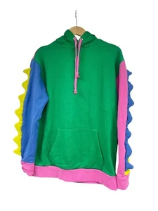 Dolls Kill Current Mood Damen Dino Mighty Dinosaurier Spike Pullover Hoodie M - Bild 1 von 9
