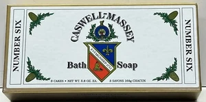 Caswell Massey Number Six Bath Soap Box Set  3 x 5.8 oz Cakes *NIB* - Sealed - Picture 1 of 3