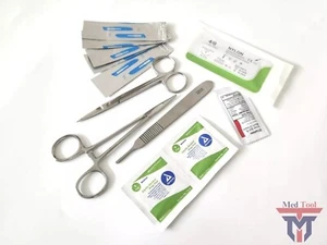 Basic Surgical Suture Kit, First Aid Set, Emergency Kit, Trauma Survival Pack - Picture 1 of 3